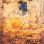 SOL PONIENTE. 1989. Técnica mixta sobre tela. 100×73 cm.
