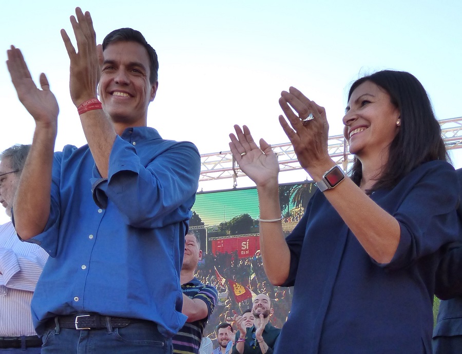 Multitudinario mitin de Pedro Sánchez en Sevilla en 2017 en su campaña de primarias. J.M. PAGADOR