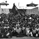 Algunos españoles supervivientes de Mauthausen.