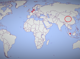 Principales países de procedencia de los intentos de hackeos a PROPRONews durante los primeros 12 días de mayo.