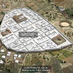 Recreación de la ciudad romana de Contributa Iulia.