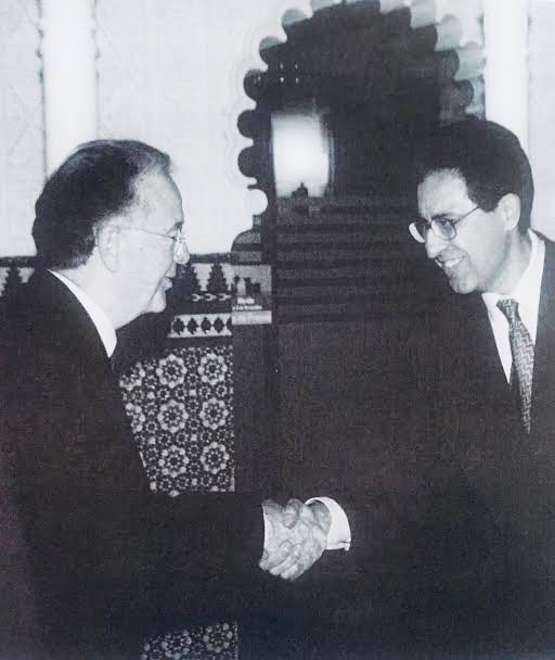 Con el presidente Jorge Sampaio. Moisés es un enamorado y un estudioso de Portugal.
