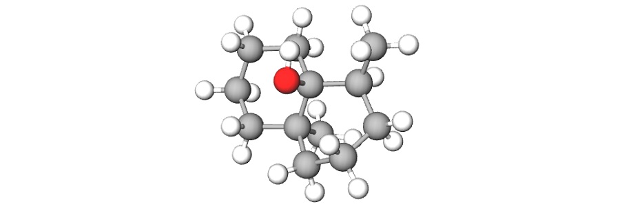 Estructura molecular de la geosmina.