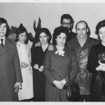 José María Pagador, con su primera esposa y amigos, en la inauguración de la exposición de Lencero en Madrid en 1971. ARCHIVO J.M. PAGADOR