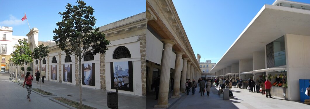 Fachada principal del mercado de Cádiz y vista interior. PROPRONews