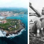 Juan Serna, de soldado, en la Isla de las Palomas.