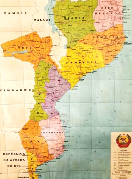 Mapa de Mozambique , lindando con la zona de guerra la provincia de Nampula , dónde se halla la Diócesis de Nacala.