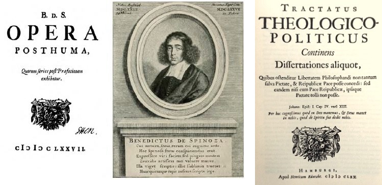 Obras de Spinoza, con el retrato suyo que se considera más fiel. MONTAJE PROPRONews