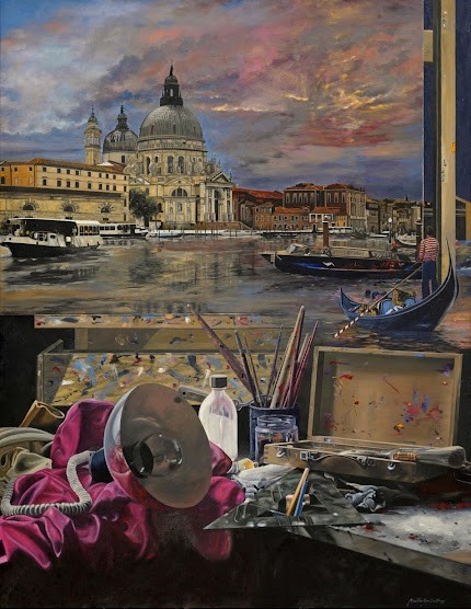 2. Viaje a Venecia. Óleo-lienzo. 116x89 cm.