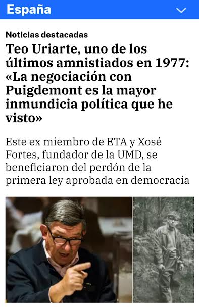 Titulares de las declaraciones de Teo Uriarte a La Razón.
