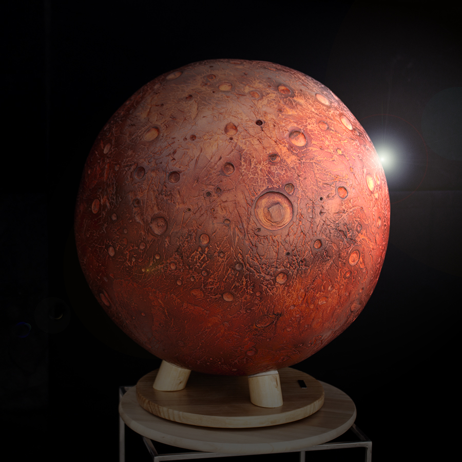 il mondo XVII Mars - Ø 48 x h56 cm – 19 Kg – piedra Puzporex patinada