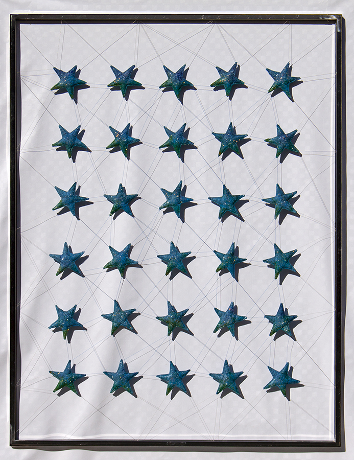 Constelación Cartesiana XII blue nácar - 138 x 106 cm – TM s algodón