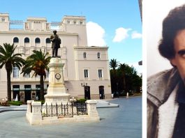 El teatro y Villafaina en la época en que fue concejal de Badajoz y de la salvación del López de Ayala. MONTAJE PROPRONews