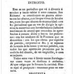Primera página del primer número de El Zurriago. Septiembre de 1821. BNE