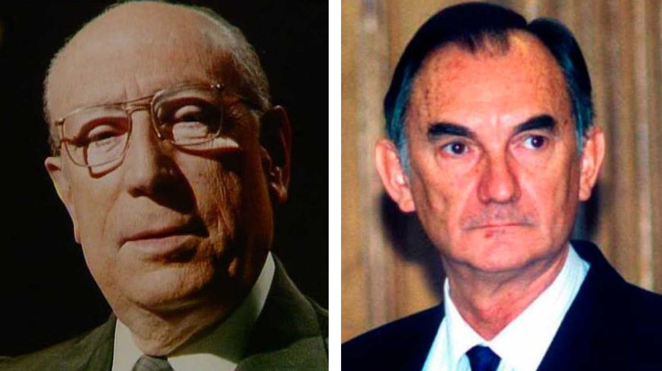 Tierno y Galván y Tomás y Valiente, catedráticos del periodista cuando estudiaba Derecho en Salamanca. ARCHIVO J.M. PAGADOR